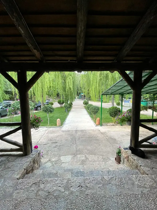 The restaurant porch